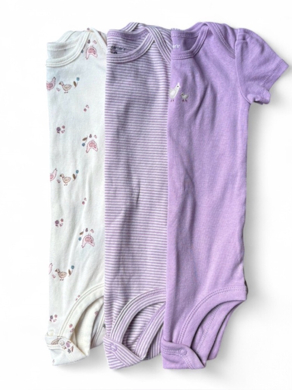 Carter’s Short- Sleeve One-Piece Bodysuits 3-Pack